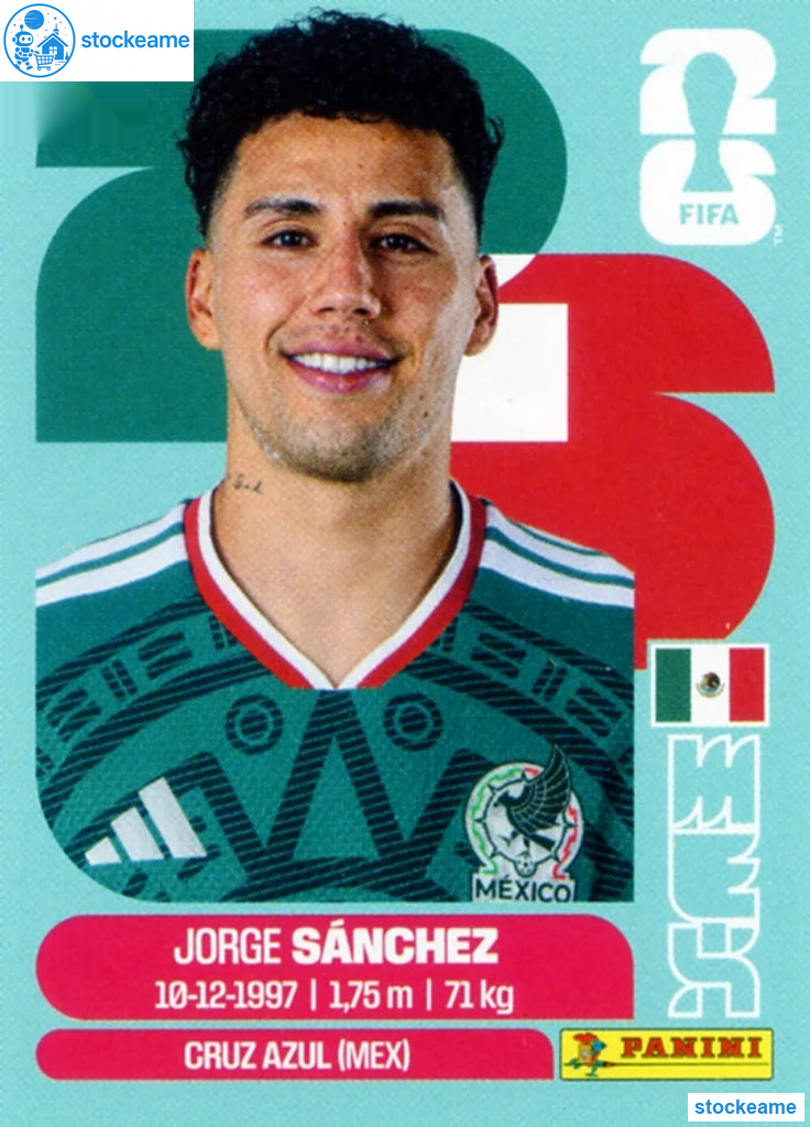 MEX004 - Jorge Sánchez | Mexico | Panini World Cup 2026 Base Sticker - Image 2