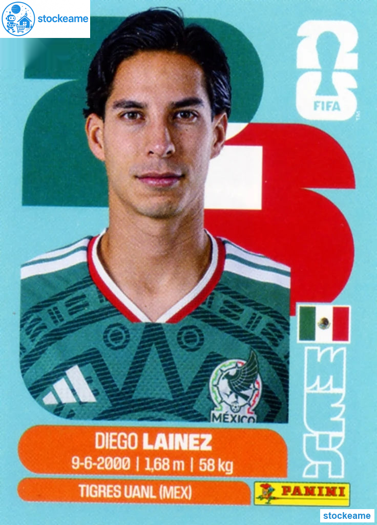 MEX008 - Diego Lainez | Mexico | Panini World Cup 2026 Base Sticker - Image 2
