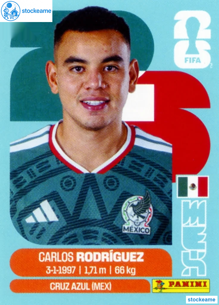 MEX009 - Carlos Rodriguez | Mexico | Panini World Cup 2026 Base Sticker - Image 2