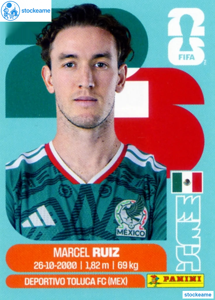 MEX012 - Marcel Ruiz | Mexico | Panini World Cup 2026 Base Sticker - Image 2