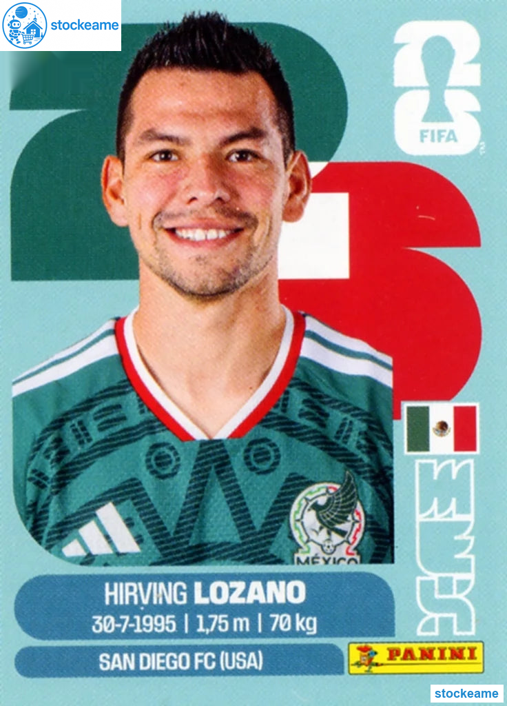 MEX015 - Hirving Lozano | Mexico | Panini World Cup 2026 Base Sticker - Image 2
