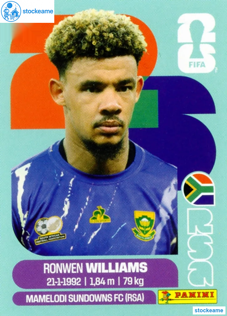 RSA002 - Ronwen Williams | South Africa | Panini World Cup 2026 Base Sticker - Image 2