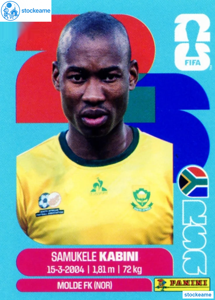 RSA005 - Samukele Kabini | South Africa | Panini World Cup 2026 Base Sticker - Image 2