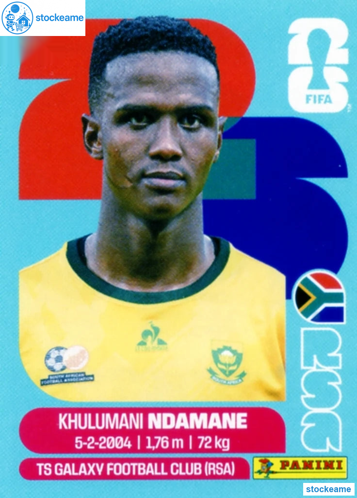 RSA007 - Khulumani Ndamane | South Africa | Panini World Cup 2026 Base Sticker - Image 2