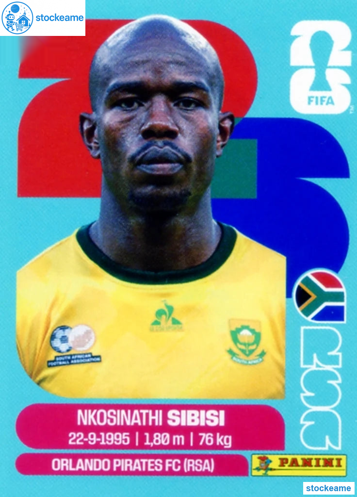 RSA010 - Nkosinathi Sibisi | South Africa | Panini World Cup 2026 Base Sticker - Image 2