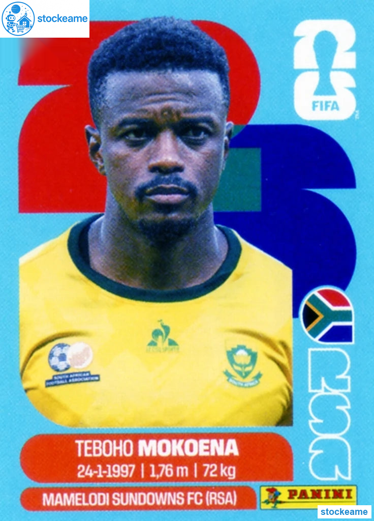 RSA011 - Teboho Mokoena | South Africa | Panini World Cup 2026 Base Sticker - Image 2