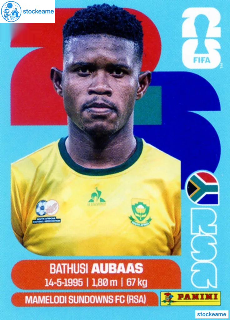 RSA014 - Bathasi Aubaas | South Africa | Panini World Cup 2026 Base Sticker - Image 2