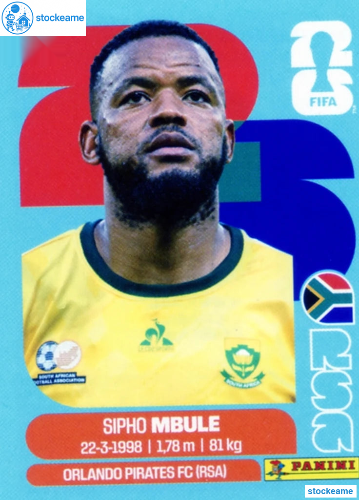 RSA016 - Sipho Mbule | South Africa | Panini World Cup 2026 Base Sticker - Image 2