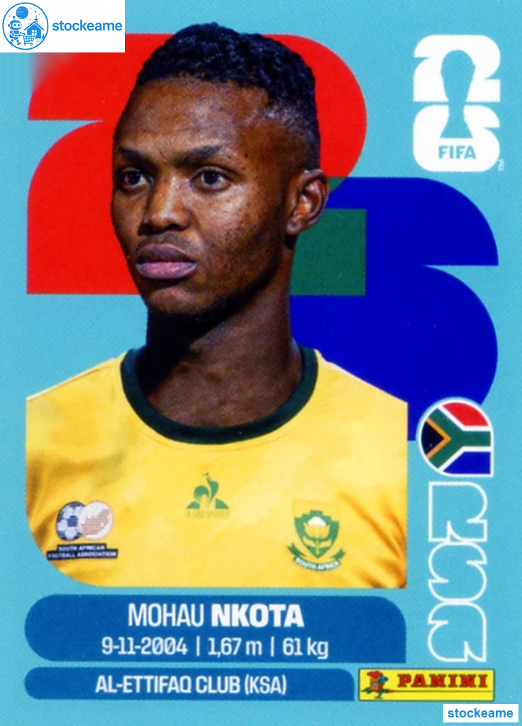 RSA019 - Mohau Nkota | South Africa | Panini World Cup 2026 Base Sticker - Image 2