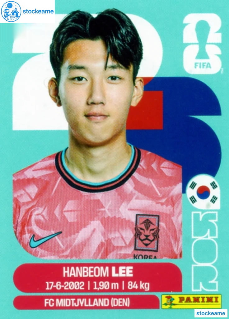 KOR007 - Han-beom Lee | South Korea | Panini World Cup 2026 Base Sticker - Image 2