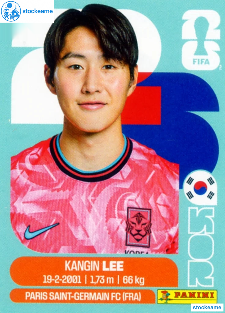 KOR012 - Kang-in Lee | South Korea | Panini World Cup 2026 Base Sticker - Image 2