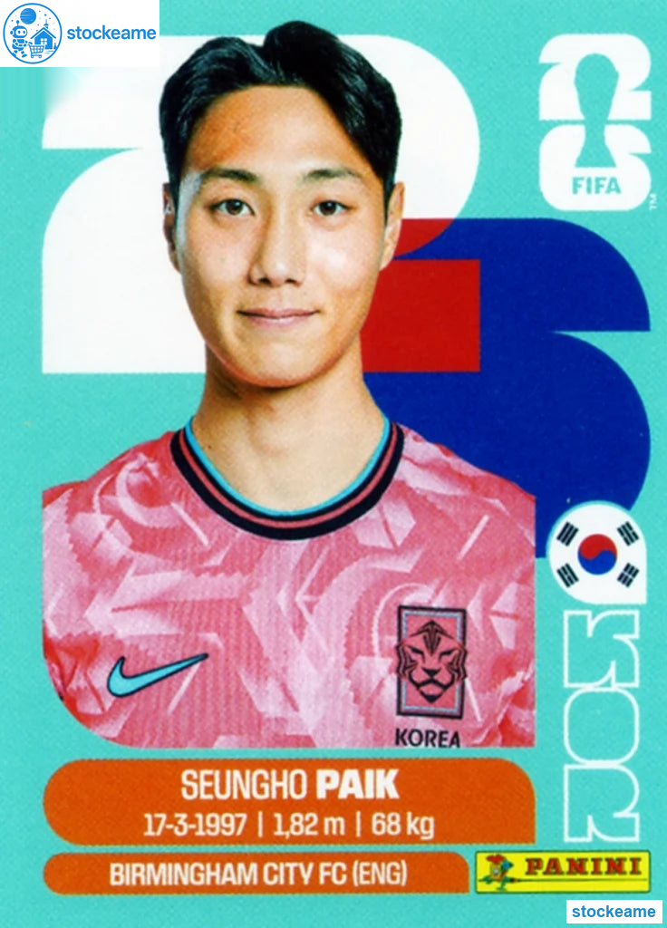 KOR014 - Seung-ho Paik | South Korea | Panini World Cup 2026 Base Sticker - Image 2