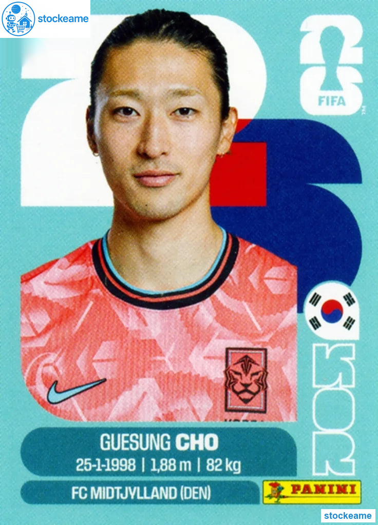 KOR017 - Gue-sung Cho | South Korea | Panini World Cup 2026 Base Sticker - Image 2