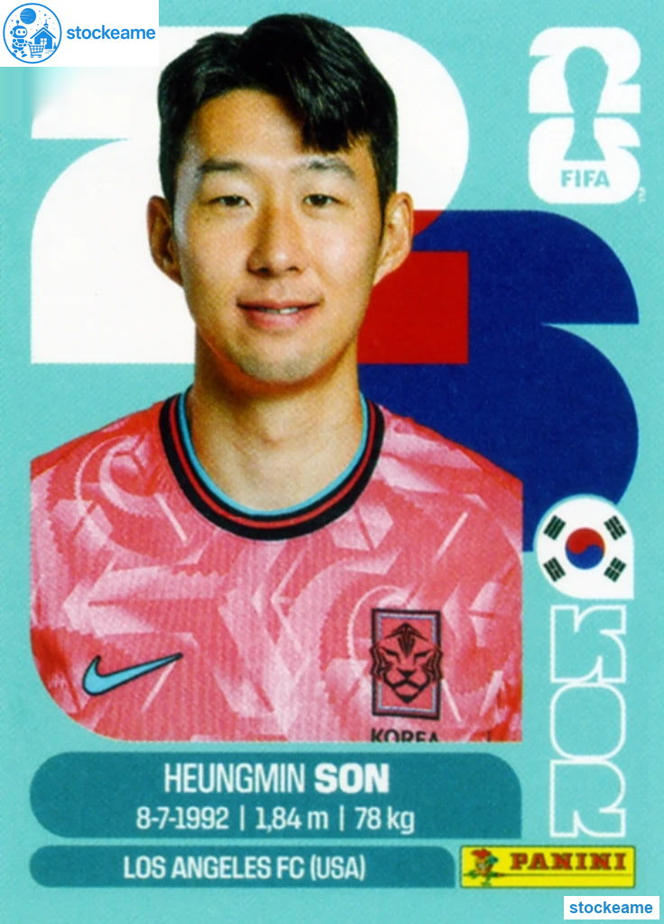 KOR018 - Heung-min Son | South Korea | Panini World Cup 2026 Base Sticker - Image 2