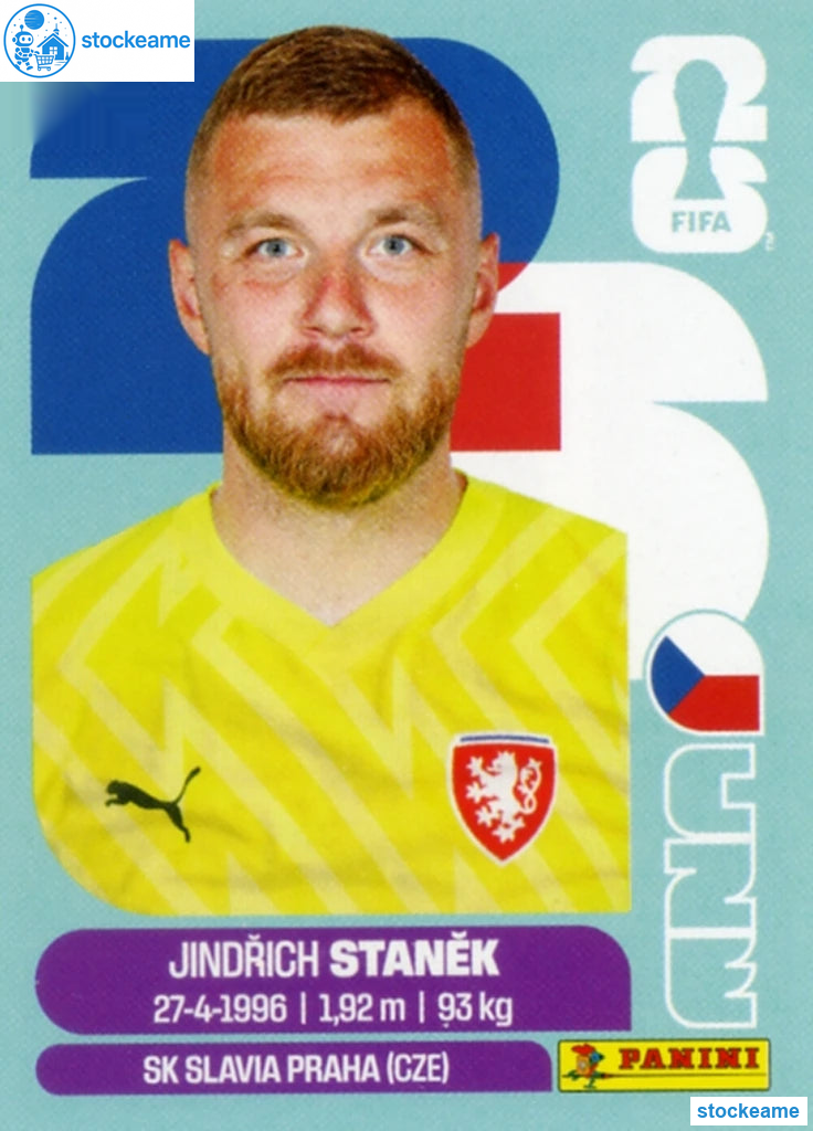 CZE003 - Jindrich Stanek | Czechia | Panini World Cup 2026 Base Sticker - Image 2