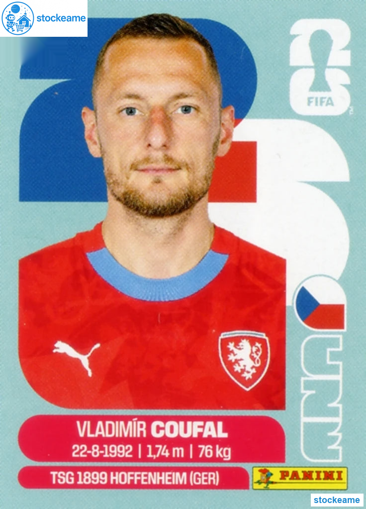 CZE005 - Vladimir Coufal | Czechia | Panini World Cup 2026 Base Sticker - Image 2