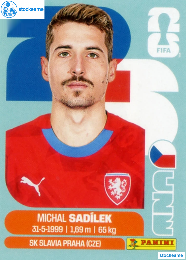 CZE009 - Michal Sadilek | Czechia | Panini World Cup 2026 Base Sticker - Image 2