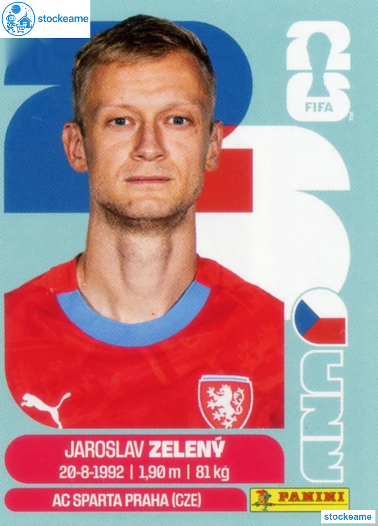 CZE006 - Jaroslav Zeleny | Czechia | Panini World Cup 2026 Base Sticker - Image 2