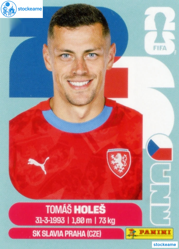 CZE007 - Tomas Holes | Czechia | Panini World Cup 2026 Base Sticker - Image 2