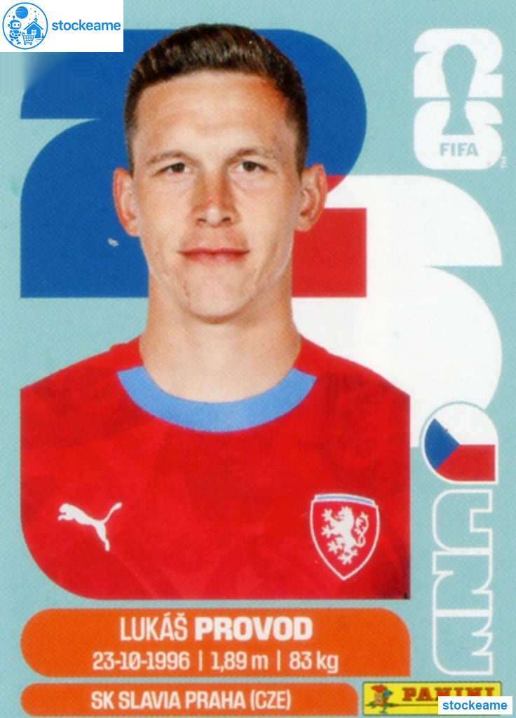 CZE010 - Lukas Provod | Czechia | Panini World Cup 2026 Base Sticker - Image 2