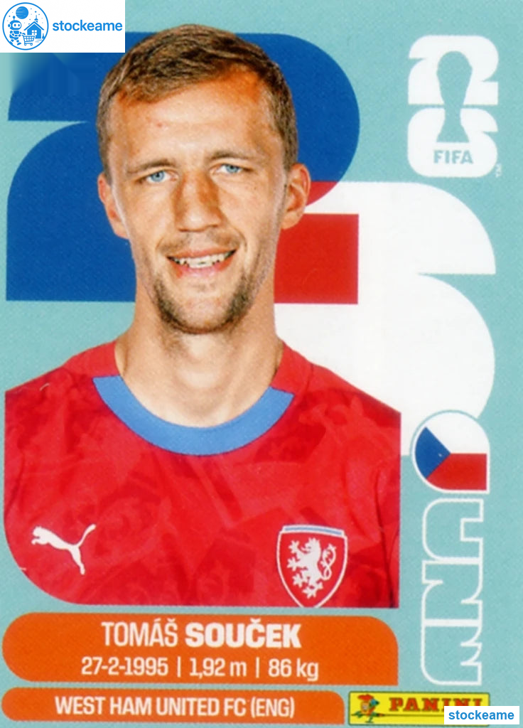 CZE012 - Tomas Soucek | Czechia | Panini World Cup 2026 Base Sticker - Image 2