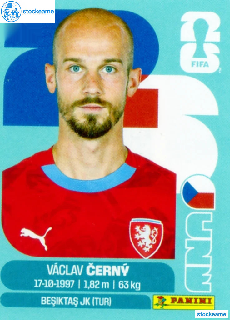 CZE018 - Vacilav Cerny | Czechia | Panini World Cup 2026 Base Sticker - Image 2
