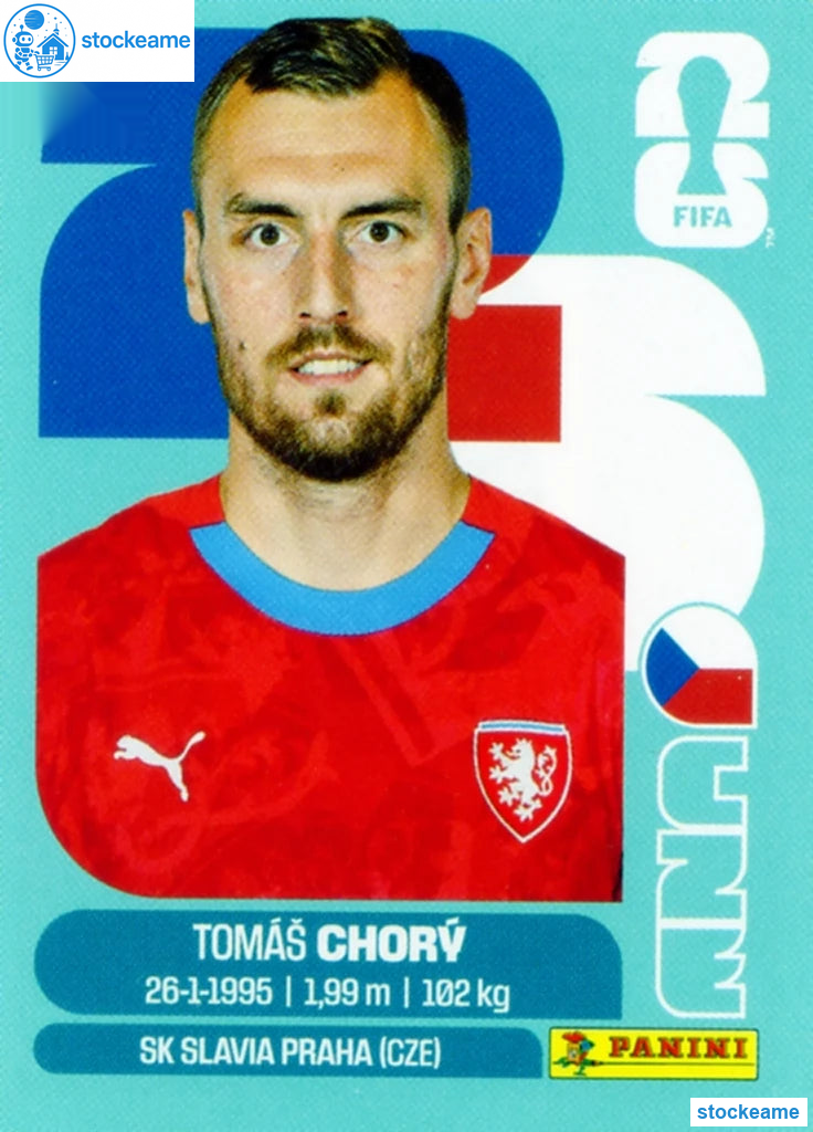 CZE017 - Tomas Chory | Czechia | Panini World Cup 2026 Base Sticker - Image 2