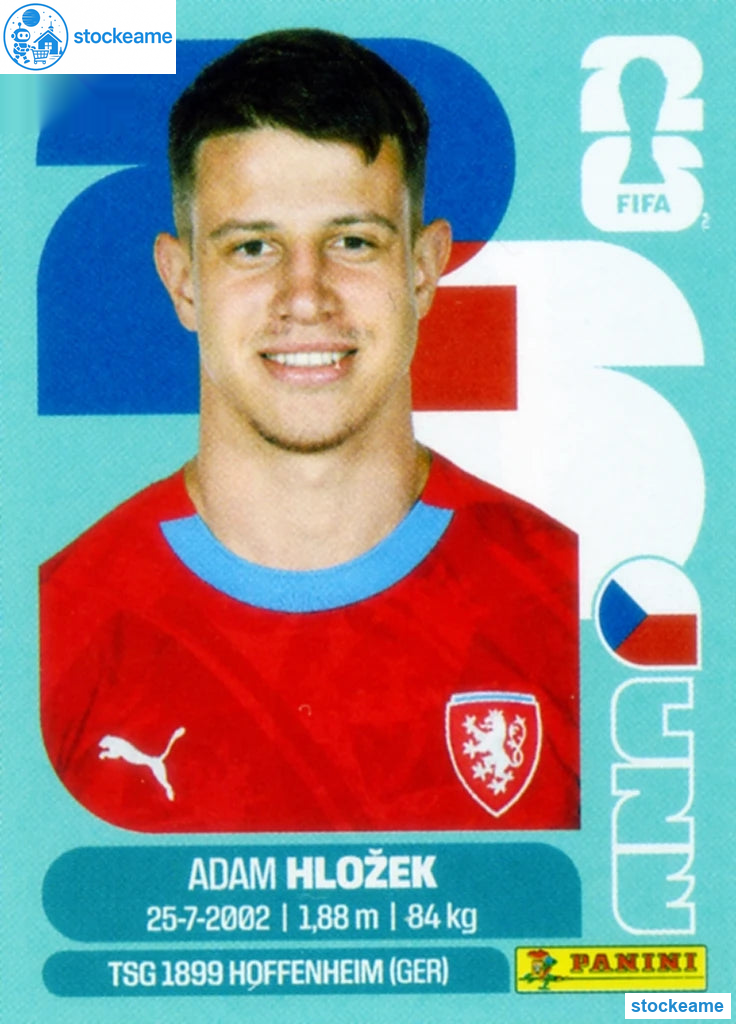 CZE019 - Adam Hlozek | Czechia | Panini World Cup 2026 Base Sticker - Image 2
