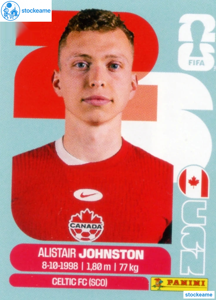 CAN004 - Alistair Johnston | Canada | Panini World Cup 2026 Base Sticker - Image 2