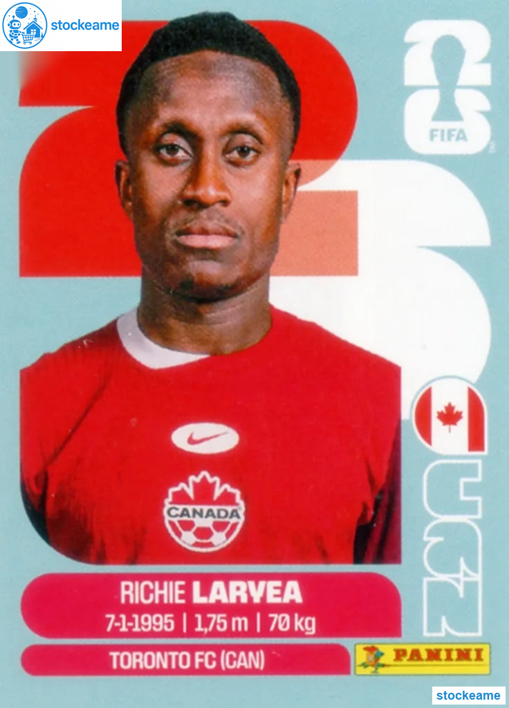 CAN006 - Riche Larvea | Canada | Panini World Cup 2026 Base Sticker - Image 2