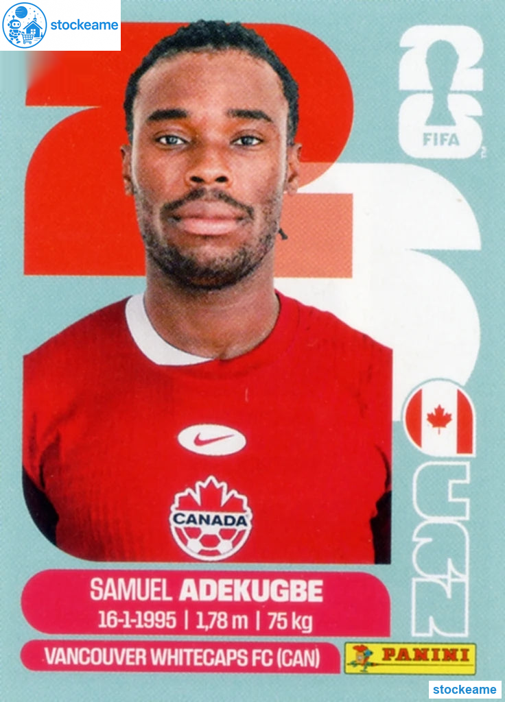 CAN005 - Samuel Adekugbe | Canada | Panini World Cup 2026 Base Sticker - Image 2