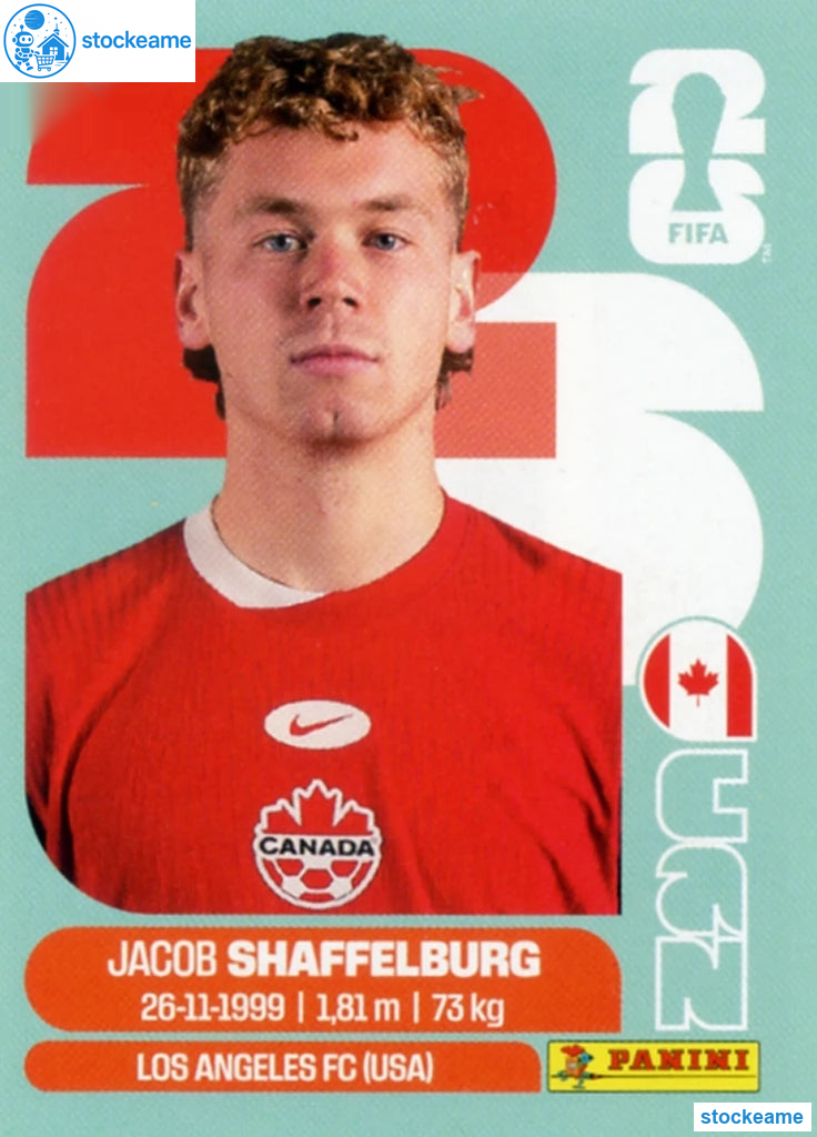 CAN014 - Jacob Shaffelburg | Canada | Panini World Cup 2026 Base Sticker - Image 2