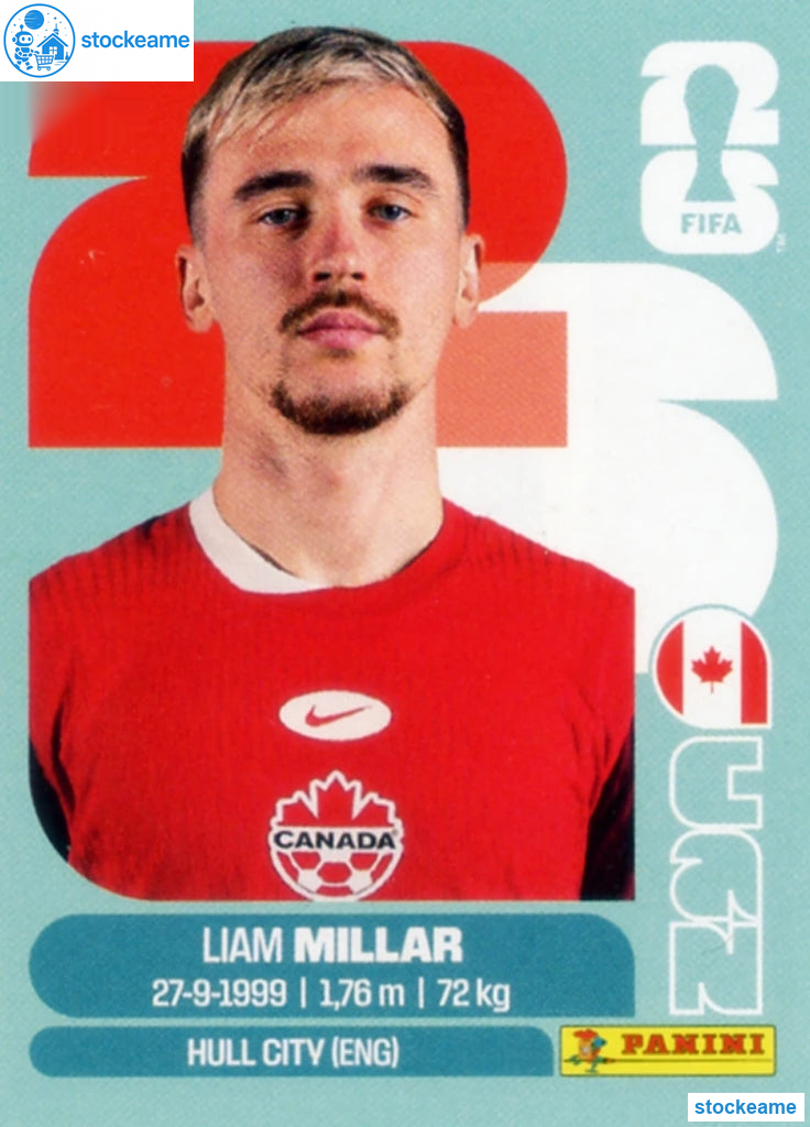 CAN018 - Liam Millar | Canada | Panini World Cup 2026 Base Sticker - Image 2
