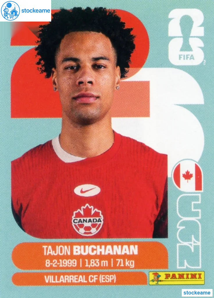 CAN017 - Tajon Buchanan | Canada | Panini World Cup 2026 Base Sticker - Image 2