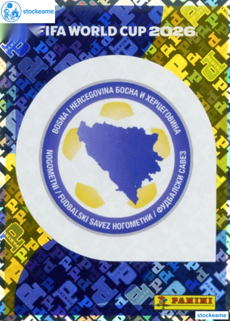 BIH001 - Emblem | Bosnia and Herzegovina | Panini World Cup 2026 Foil Sticker - Image 2
