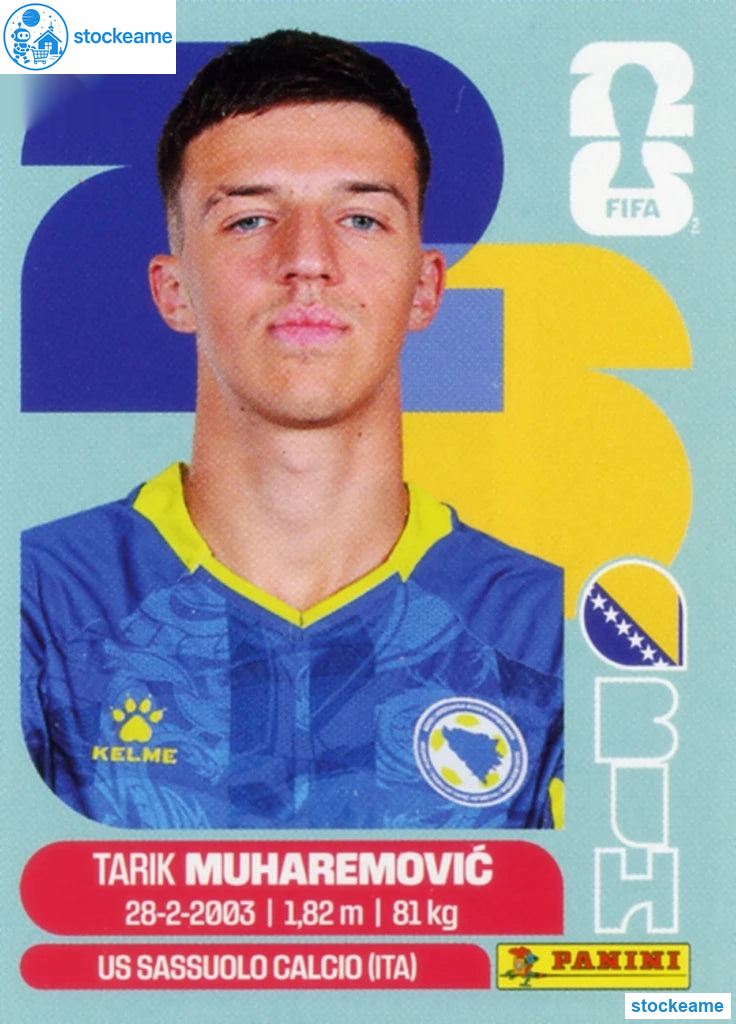 BIH005 - Tarik Muharemovic | Bosnia and Herzegovina | Panini World Cup 2026 Base Sticker - Image 2