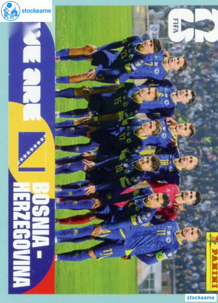 BIH013 - Team Photo | Bosnia and Herzegovina | Panini World Cup 2026 Base Sticker - Image 2