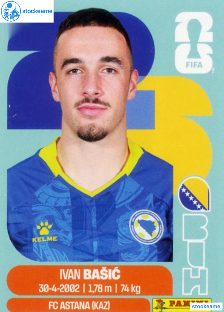 BIH012 - Ivan Basic | Bosnia and Herzegovina | Panini World Cup 2026 Base Sticker - Image 2