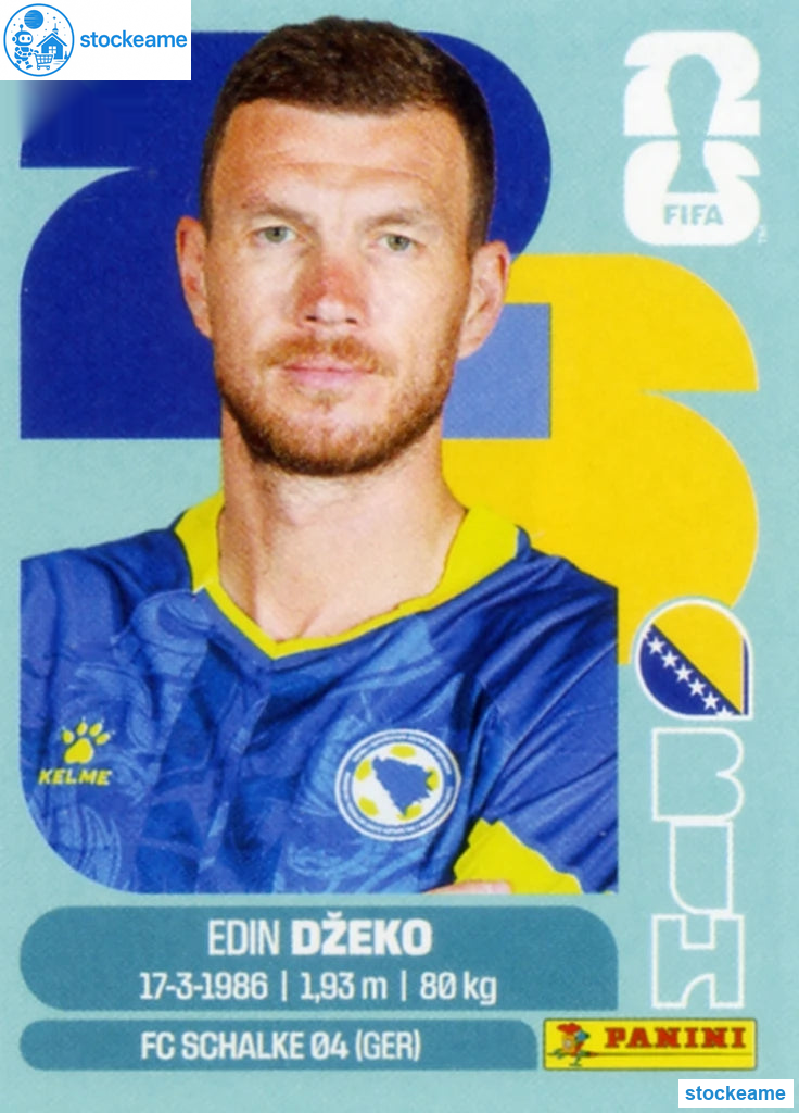 BIH018 - Edin Dzeko | Bosnia and Herzegovina | Panini World Cup 2026 Base Sticker - Image 2