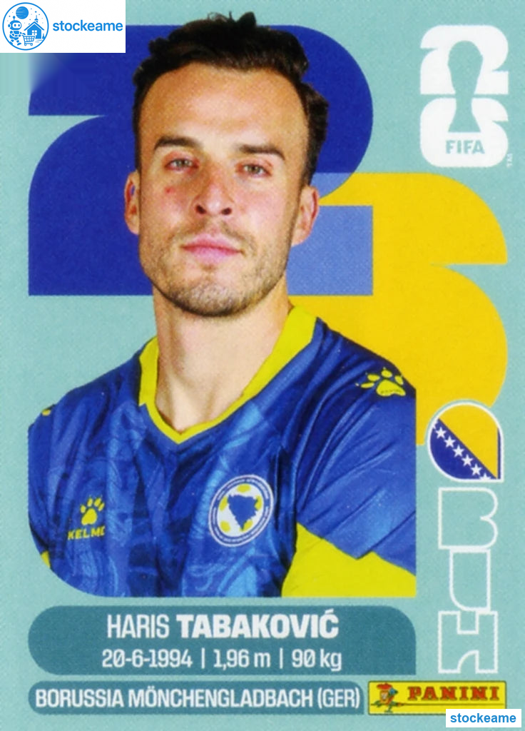 BIH020 - Haris Tabakovic | Bosnia and Herzegovina | Panini World Cup 2026 Base Sticker - Image 2