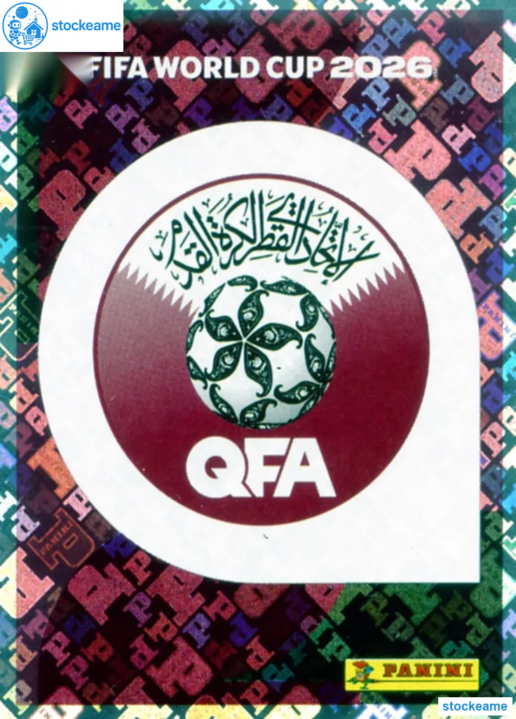 QAT001 - Emblem | Qatar | Panini World Cup 2026 Foil Sticker - Image 2