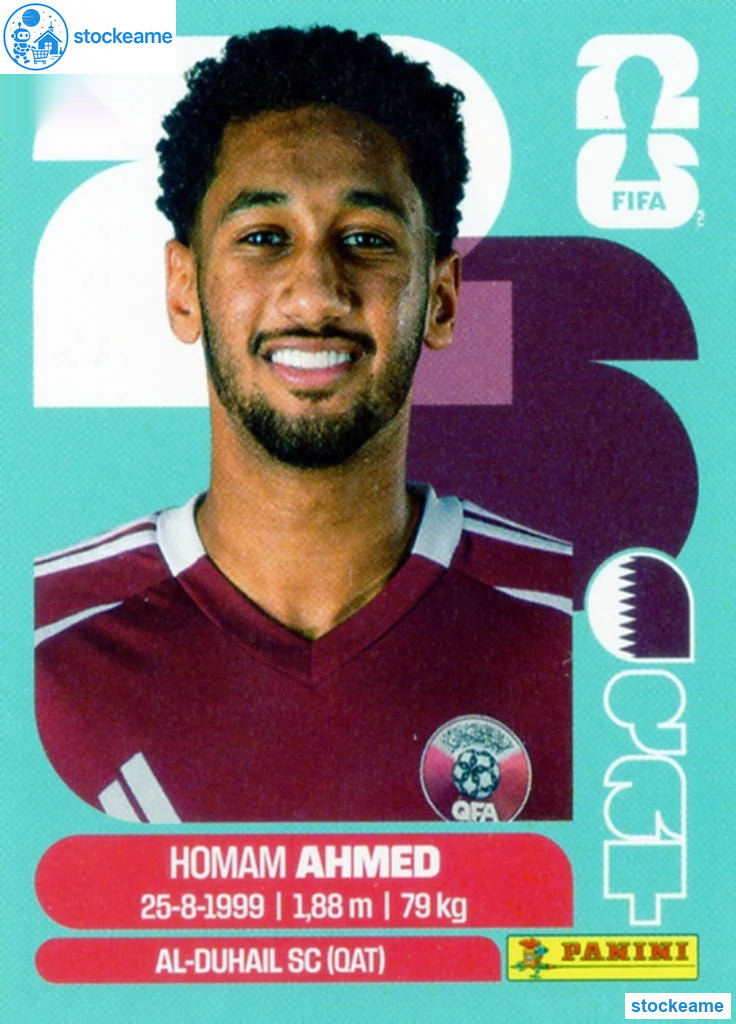 QAT005 - Homam Ahmed | Qatar | Panini World Cup 2026 Base Sticker - Image 2