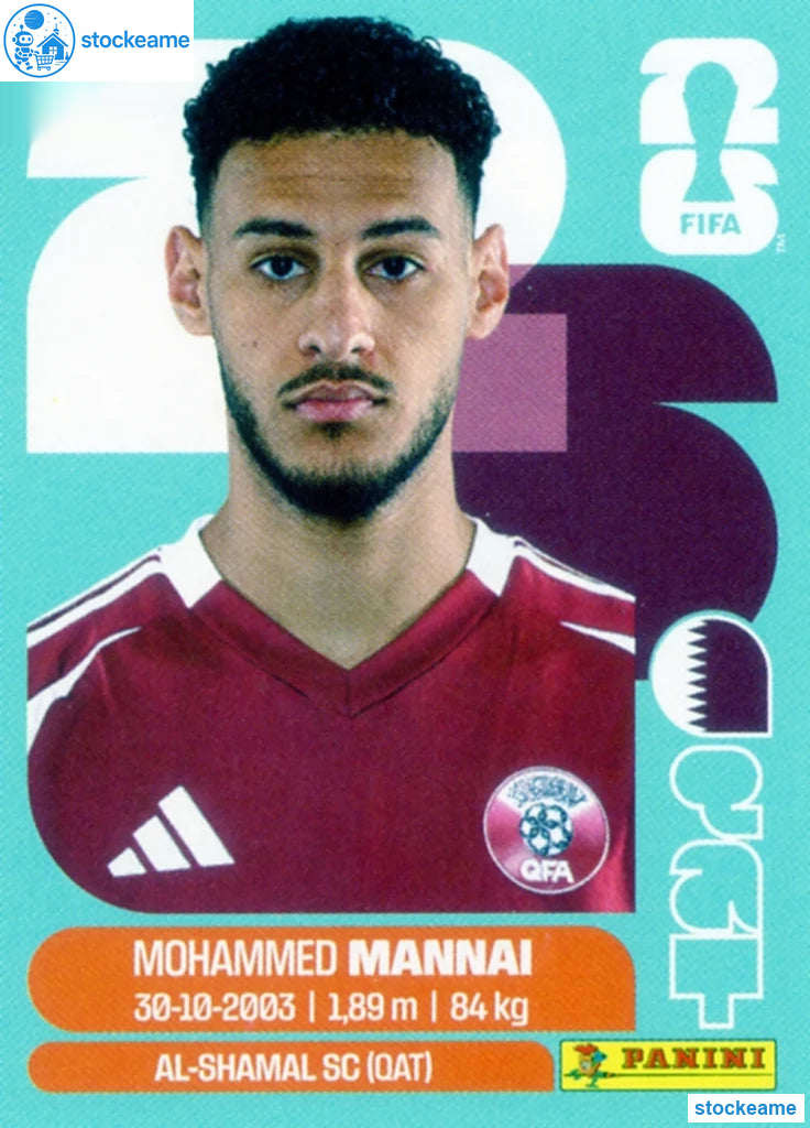 QAT009 - Mohamed Al-Mannai | Qatar | Panini World Cup 2026 Base Sticker - Image 2