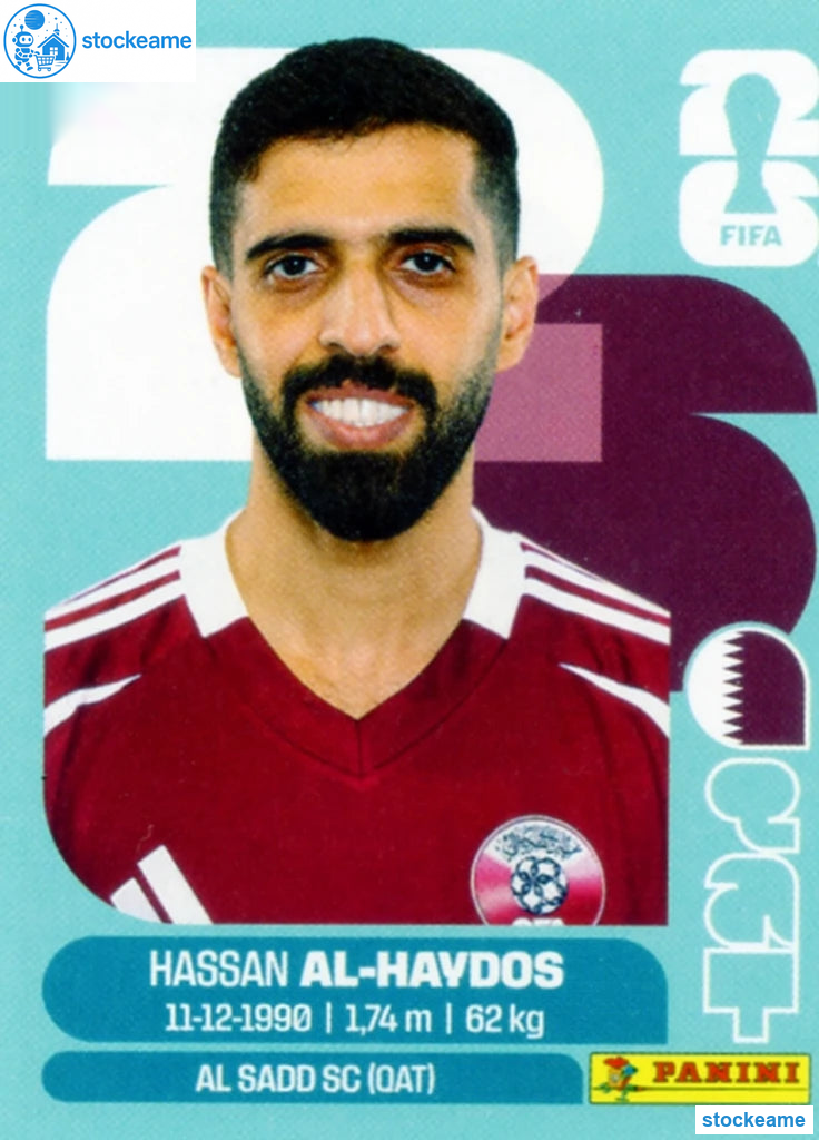 QAT016 - Hassan Al-Haydos | Qatar | Panini World Cup 2026 Base Sticker - Image 2