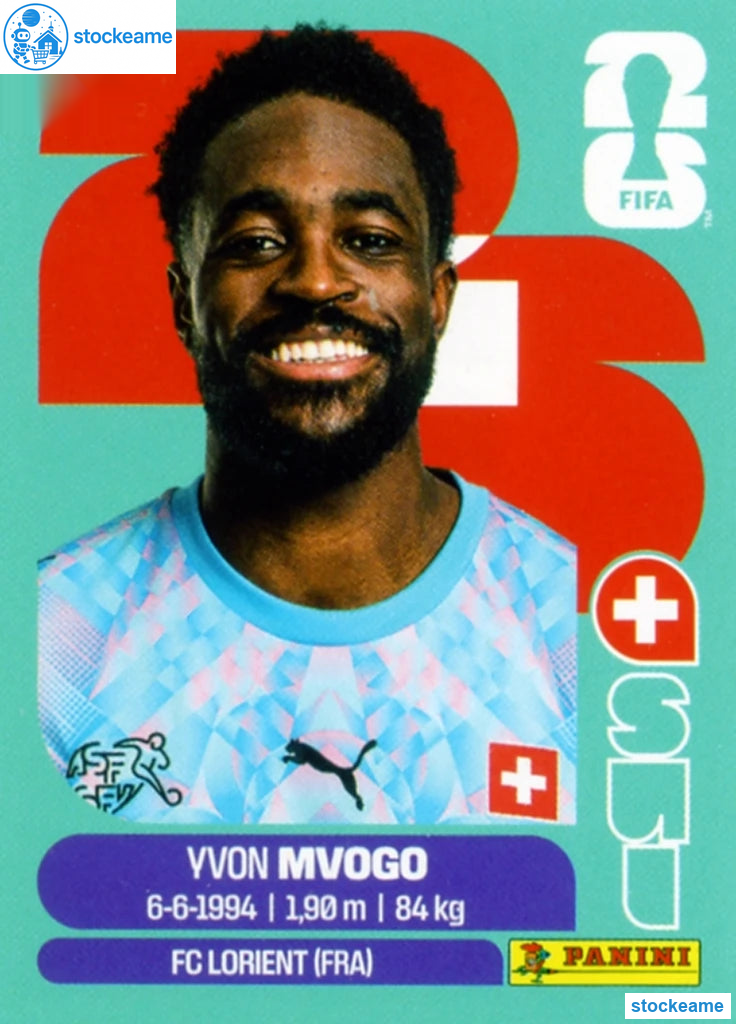 SUI003 - Yvon Mvogo | Switzerland | Panini World Cup 2026 Base Sticker - Image 2