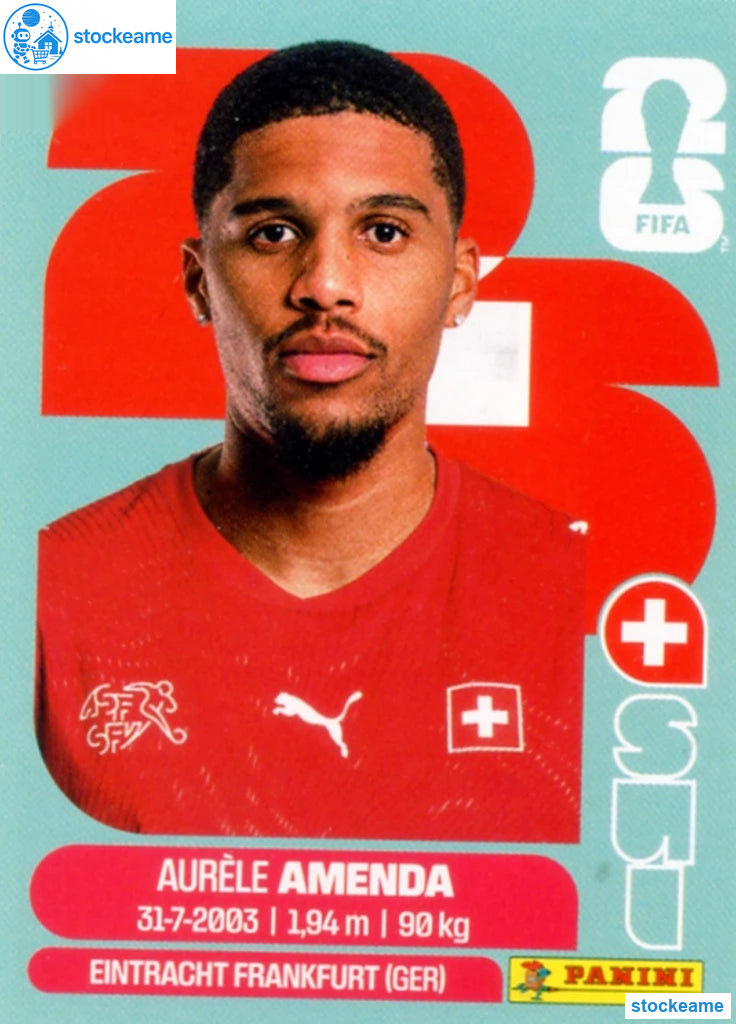 SUI007 - Aurèle Amenda | Switzerland | Panini World Cup 2026 Base Sticker - Image 2