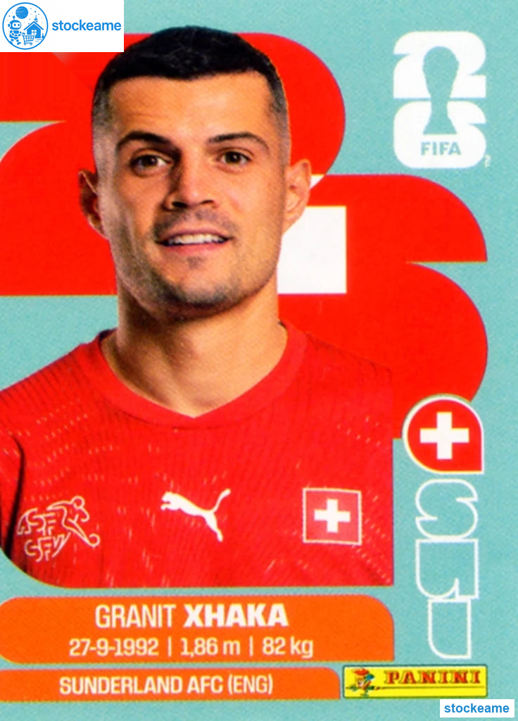 SUI009 - Granit Xhaka | Switzerland | Panini World Cup 2026 Base Sticker - Image 2