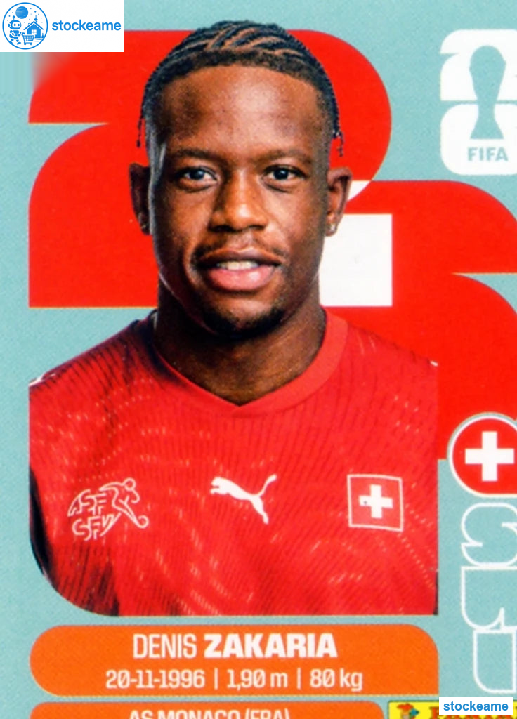 SUI010 - Denis Zakaria | Switzerland | Panini World Cup 2026 Base Sticker - Image 2