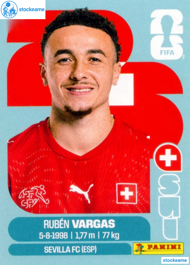 SUI018 - Ruben Vargas | Switzerland | Panini World Cup 2026 Base Sticker - Image 2