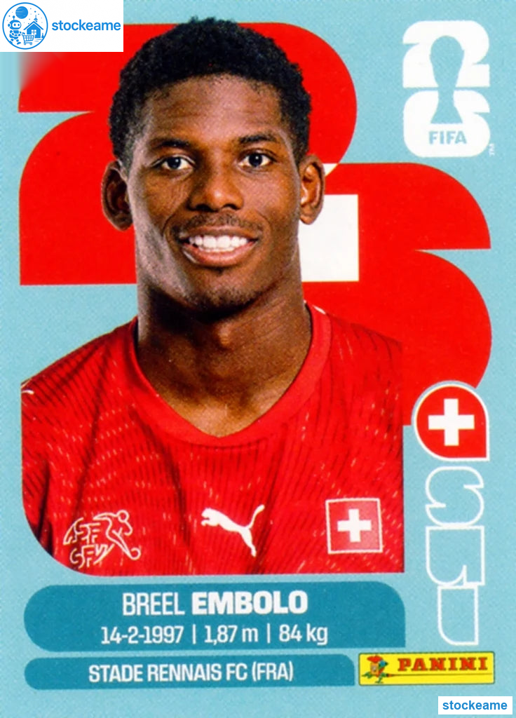 SUI017 - Breel Embolo | Switzerland | Panini World Cup 2026 Base Sticker - Image 2
